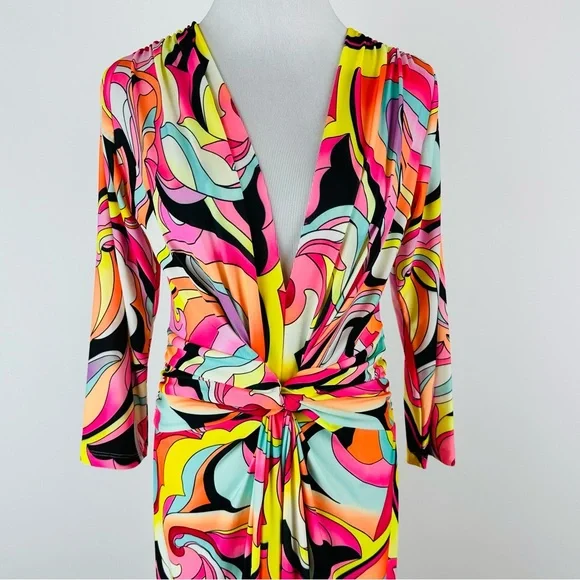 Julian Chang Retro 70’s Inspired Abstract Jumpsuit Size Medium